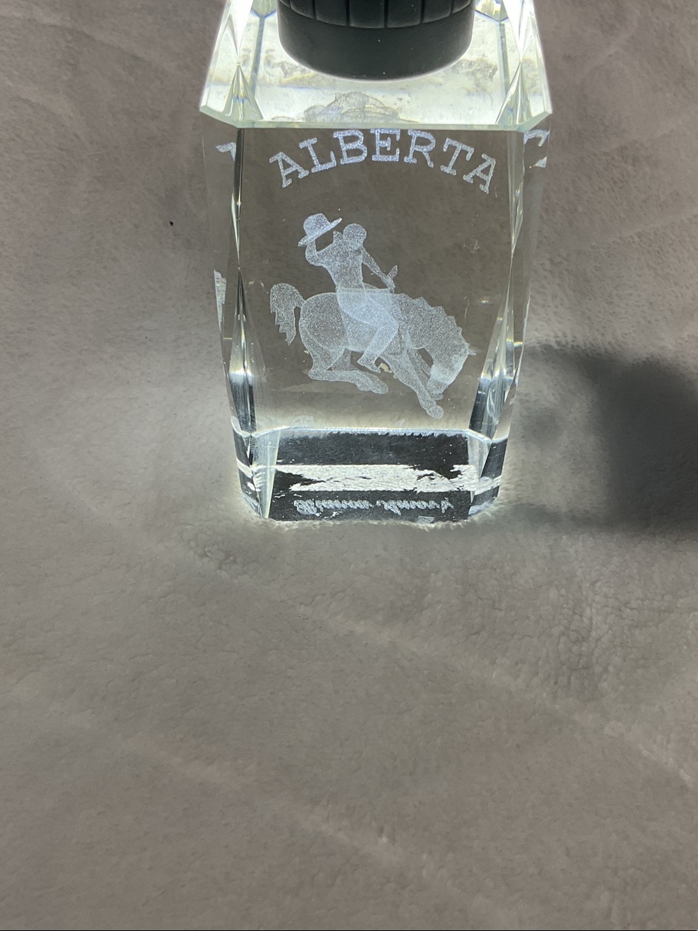 Alberta Etched Crystal 3d paper weight